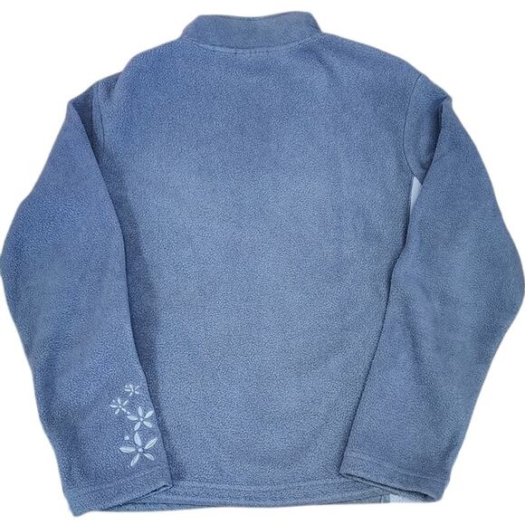 Gander Mountain Grey Two tone Fleece Jacket Women's Medium Adjustable Waist Zip - Picture 2 of 11